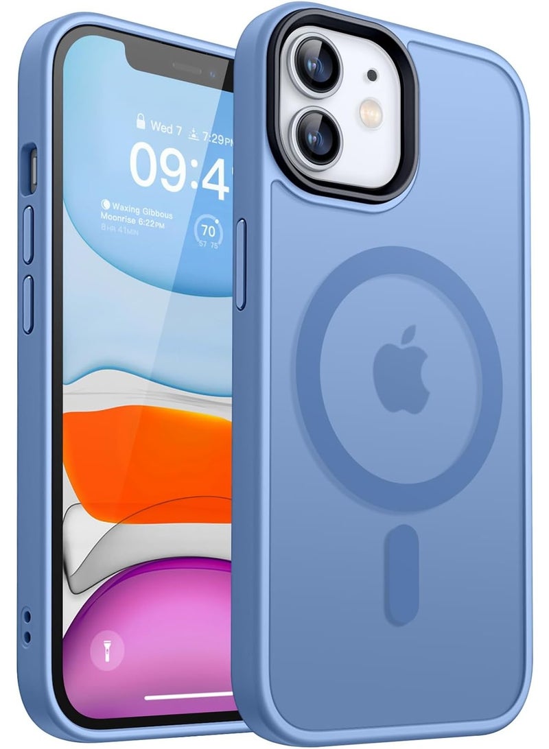 ACLIX Magnetic Case for iPhone 11 [Shockproof & Slim] Matte Transparent Hard Back Cover with high-Grade Protection | Sky Blue - Image 1